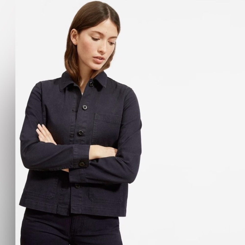 EVERLANE Midnight Blue Cotton Chore Jacket Size XS